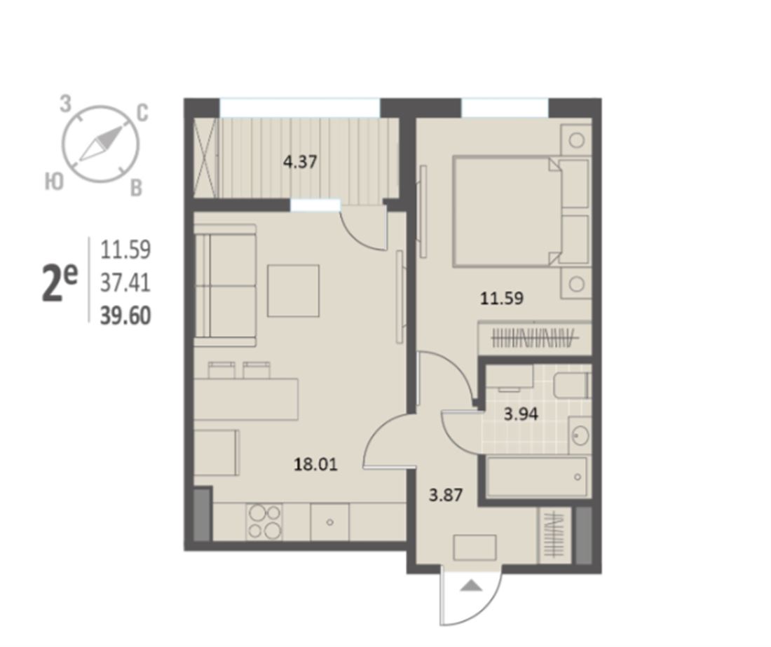 Купить 1-комнатную квартиру